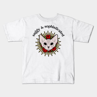 saggy and sophisticated sphynx cat Kids T-Shirt